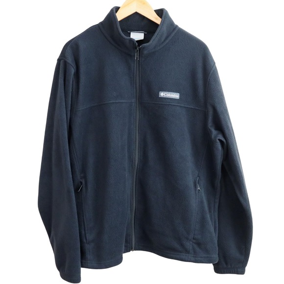 Columbia Other - Columbia Fleece Jacket‎ Mens XL Black Full Zip Mock Neck XM6354 Outdoor Soft